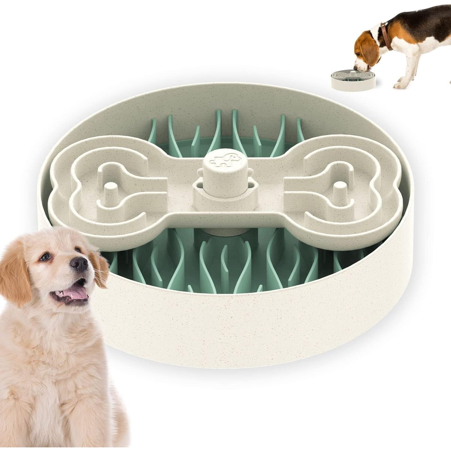 Picture of Puzzzle Feeder Slow Feeder Dog Bowls for Large Breeds, Detachable ...