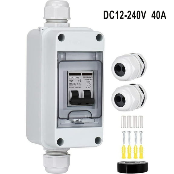 Pv Disconnect Box Dc12-240V,6A-125A Circuit Breaker Solar System Isolator Switch