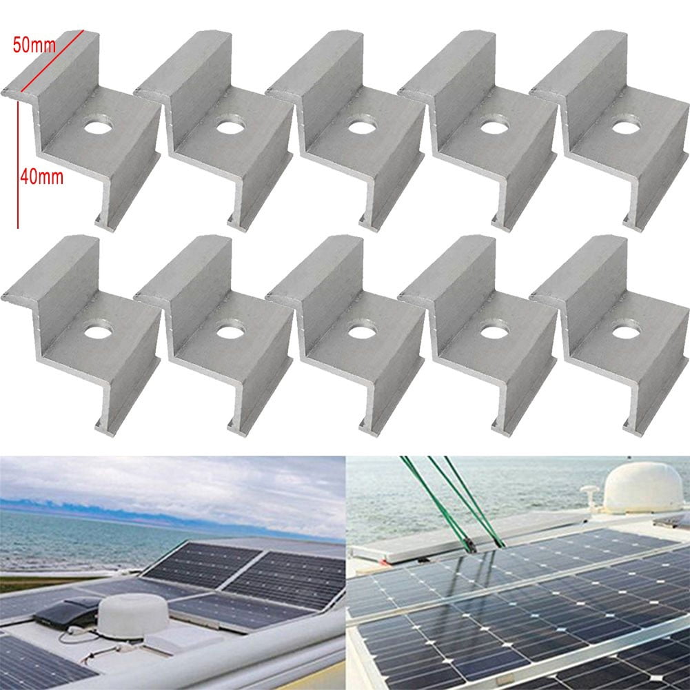 Pv Solar Aluminum End Clamp For 35/40Mm Solar Panel Module Height ...