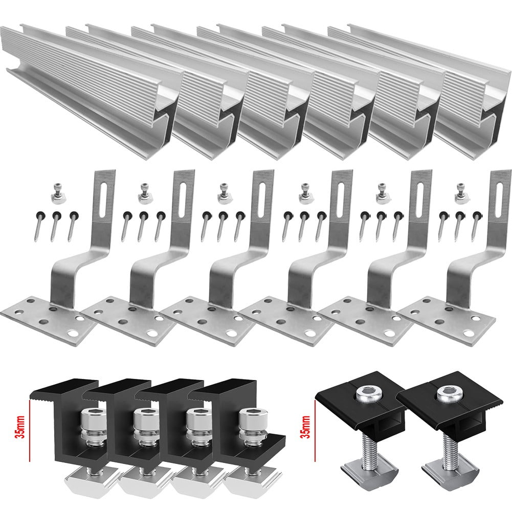 Pv Solar Module Bracket Mounting Rail Mounting Rail Brick Roof Rack Set