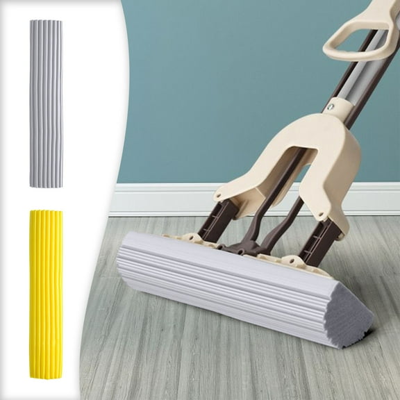 Pva Mop Head Replacement, 13x2.36 Inch Folded Sponge Refill with Wide Mouth, Non-drip & Super Absorbent for Quick Drying Floors, Ideal for Kitchen and Home Use on Tile Laminate Wood Surfaces