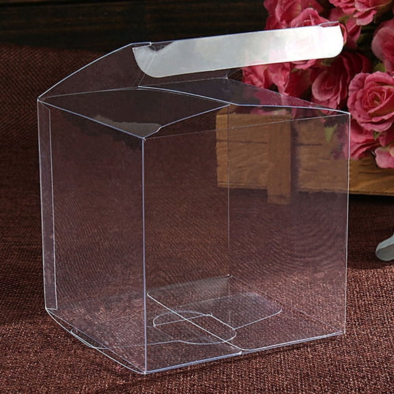 Pvc Box Pcs Small Treat Boxes Clear Bags for Gifts Bulk Wedding Macaron Packing Candy