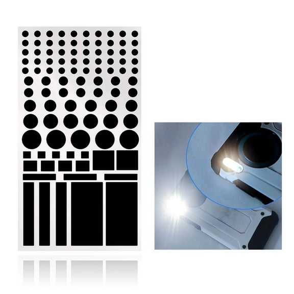 Pvc Light Dimming Stickers 8X4Inch Light Blocking Stickers Car Led Blackout Stickers Auto Interior Accessories For Electronics