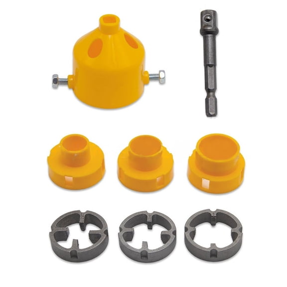 Pvc Pipe Threader Kit With 1/2In 3/4 In Dies Pipe Threader Pipe Round Die Plumbing Pvc Thread Tool Hand Tools Fangkenuo