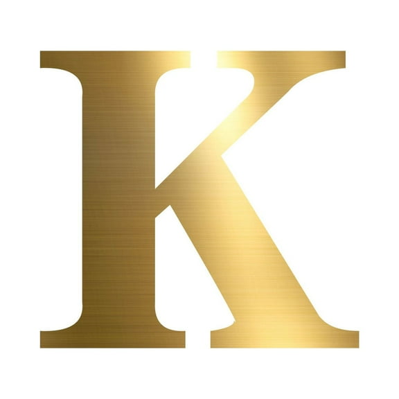 Pvc Removable Letter Stickers 2.4X2 Inches, Gold Alphabet Wall Decals for Diy Art Craft, Waterproof Adhesive for Walls Doors Windows Tiles, 1X Letter Wallpaper K