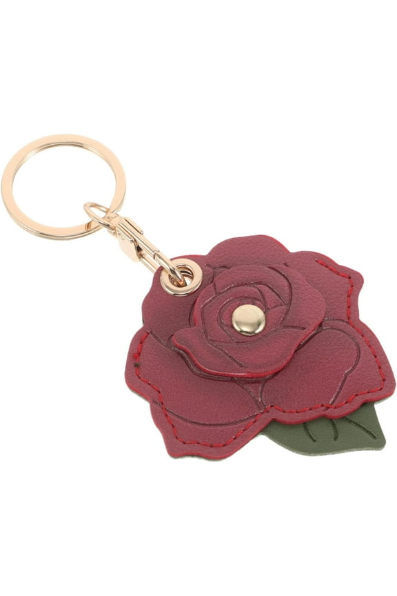 Pvc Rose Keychain Card Sleeve: Access Card Protector Keyring for Easy Access and Organization - Flower