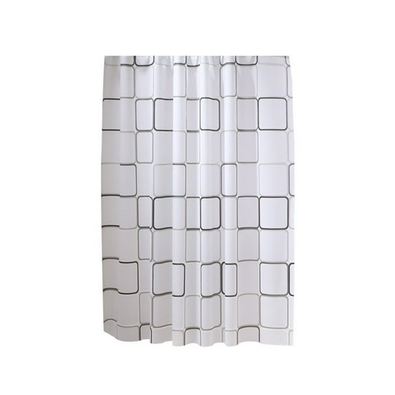 Pvc Shower Curtain Waterproof Bathroom Partition 94.48X78.74Inch With 16 Hooks Opaque Easy Clean Mildew Resistant For Tub Stall