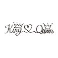 thumbnail image 1 of Pvc Sticker Wall Decal With Large English Alphabet Letters King Queen Themed Design, Living Room Home Decorative Sticker, Easy To Apply And Remove 50961X, 1 of 6