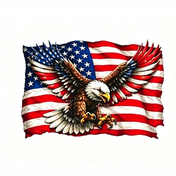 Pvc Vinyl Memorial Eagle Sticker Decal For Car Window Laptop And Wall Decoration