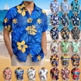 thumbnail image 1 of Pvkarhg Hawaiian Shirt for Men Big and Tall Short Sleeve Button Down Shirts Tropical Print Casual Shirt Loose Lightweight Summer Beach Vacation Shirts Multicolor 3XL, 1 of 6