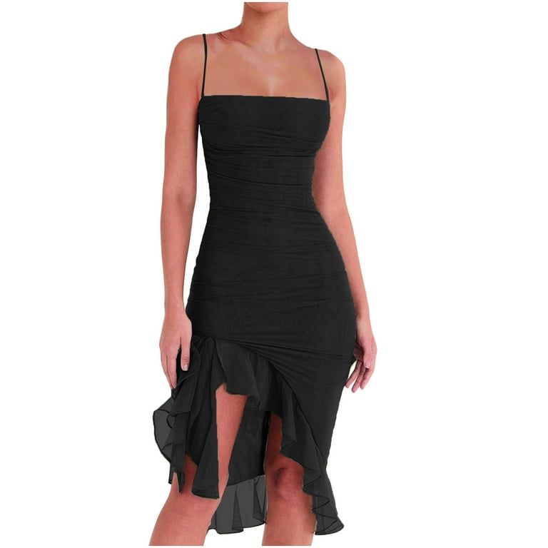Sexy Irregular Ruffle Slim Bodycon Work Dress Sexy Irregular Ruffle Slim Bodycon Work Dress