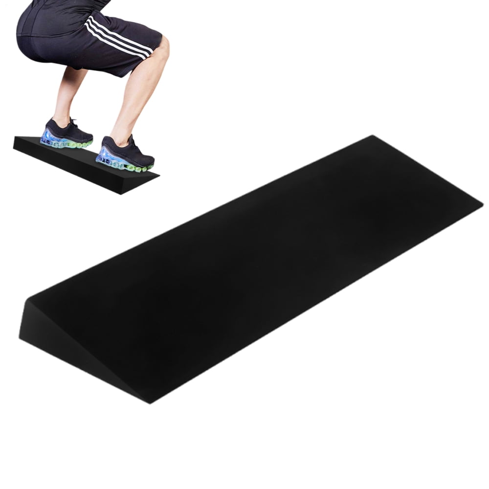 MuscleForge Squat Wedge Block - Slant Board For Calf Stretching, Squat Heel Support, Agility Training (Black EPP, Holds 200kg)