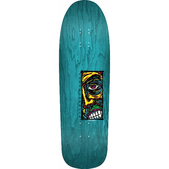 Powell Peralta Conklin Face Skateboard Deck 9.75x32.09 Teal Stain