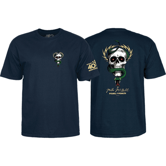 Pwl/P Mcgill Skull And Snake 40Th Ss M-Navy