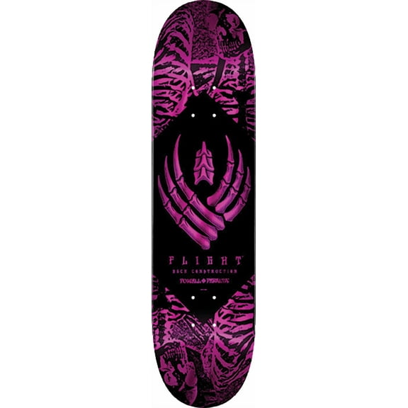 Pwl/P Skeleton Skateboard Deck-8.0 Pink Foil Flight