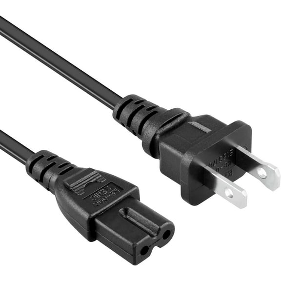 PwrON 6FT AC Power Cord Cable Compatible with Numark MP103USB CD Player Sharp TV 2-Prong Lead