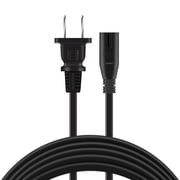 PwrON 6Ft 2 Prong Polarized AC Wall Power Cable Cord Plug Replacement for PS1 PS2, Vizio Sharp Sanyo Emerson TV, Arris Router Modem, Companion 3 5 Multimedia Speaker System