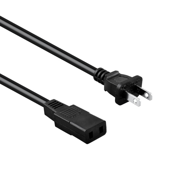 PwrON 8ft 2-Prong Square AC Power Cord Cable Lead for Studer Revox Reel to Reel Tape Recorder