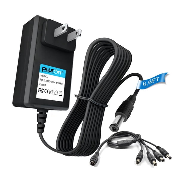 PwrON Compatible AC Adapter Charger & 4 Splitter Cable Replacemnet for Dogtra 282NCP dual collar Power Supply