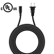 PwrON Compatible AC Power Cord Replacement for Xbox One S, Xbox One X, Xbox Series X / S, PS3 Slim / PS4 / PS5 PS4 Slim Power Supply Cable