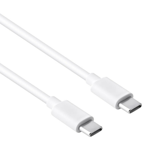 PwrON White 6ft 100W USB-C to USB-C Data Sync Power Adapter Charger Cord Cable Compatible with S8 Note8 LG G6 V30