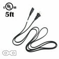 thumbnail image 1 of Pwron 5Ft Ul Polarized Power Cord Cable Lead For Sharp Sanyo Emerson Led Tv Lcd, 1 of 6