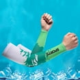 thumbnail image 1 of Pxiakgy 1 Pairs Arm Sleeve Uv Sun Protection Sleeves Cooling Sports Sleeve Anti Slip Ice Silk Warmers Arm Covers for Men Women Summer Outdoor Sports Ice Sleeve Arm Guard Detachable Sleeves Green, 1 of 5