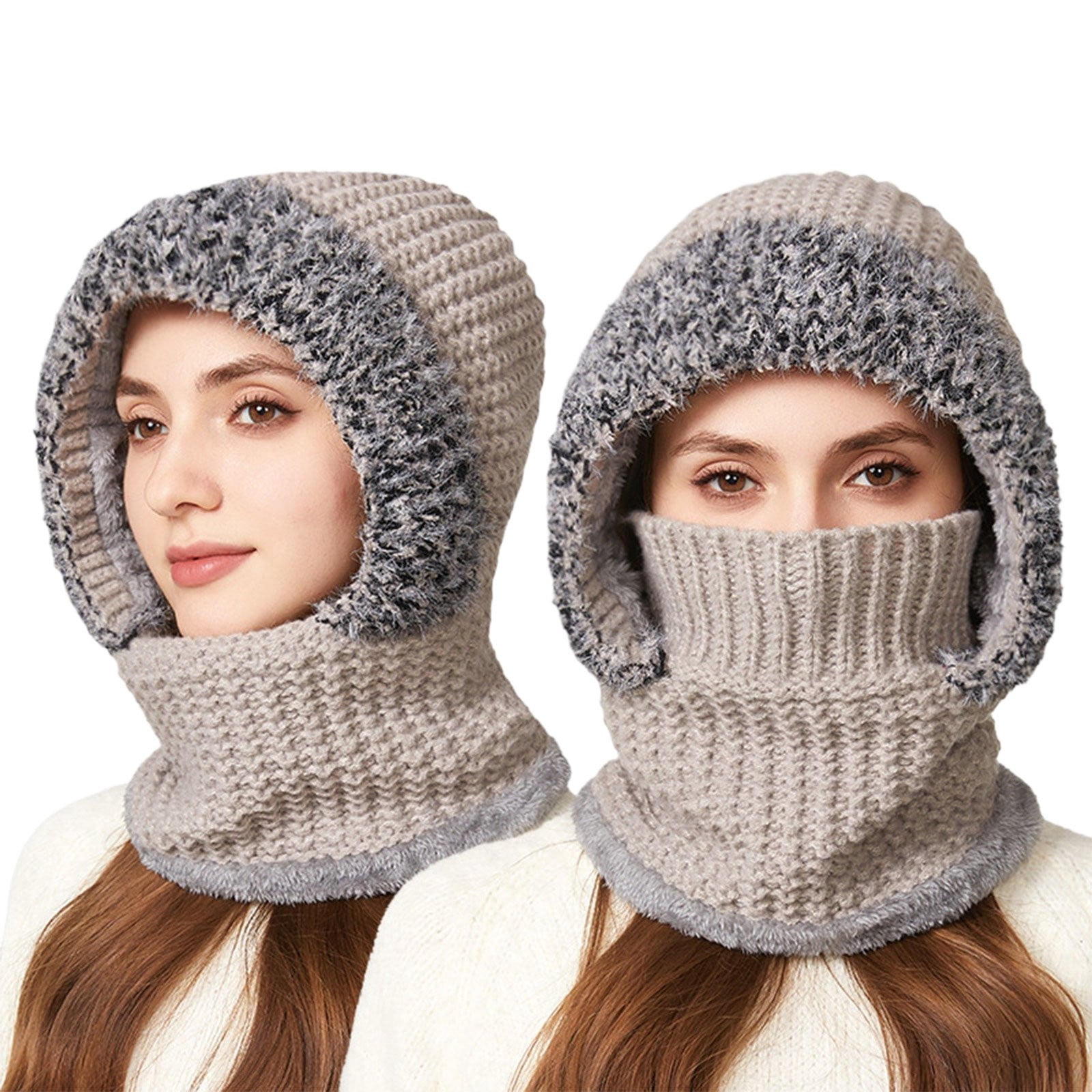 Pxiakgy 3 In 1 Beanie Hat with Scarf and Mask 3 In 1 Winter 