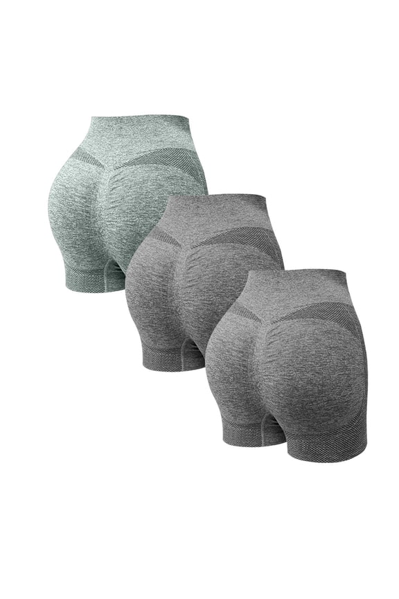 3 Piece Gym Shorts Women High Waisted Scrunch Butt Workout Shorts Seamless Yoga Biker Shorts Yoga Shorts Scrunch Butt Lifting Workout Shorts Running Gym Biker Shorts for Womens R S