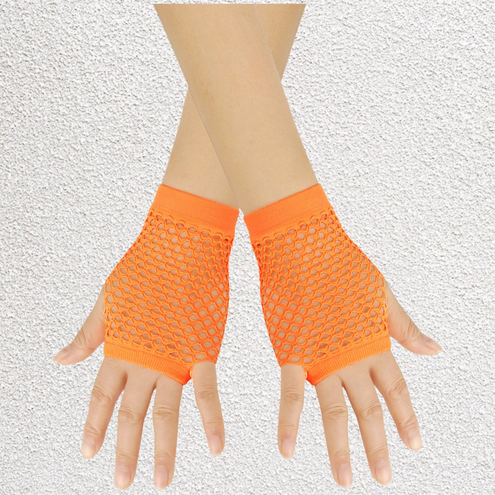 Pxiakgy 80S Short Fishnet Gloves Fingerless Fish Net Gloves for Women ...