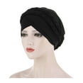thumbnail image 1 of Pxiakgy Baseball Caps for Women 2025 Trendywrap Hat Cover Head Braid Turban Headwear Ethnic Pre-Tied Cap Hair Caps Black One Size, 1 of 2
