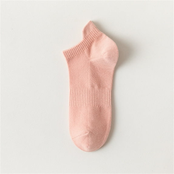 Pxiakgy Ankle Socks for Women, Cushioned Low Cut Running Socks Breathable Cotton Gym Socks for Women Thin Cotton Socks Thin Athletic Running Low Cut No Show Socks with Heel Tab Pink One Size
