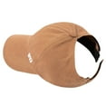 thumbnail image 1 of Pxiakgy Backless Baseball Cap, Comfortable Fit Adjustable Hat for Ponytail Designs Fashion Breathable Running Hat Female Summer Sunshade Caps Horsetail Visors Hollow Solid Caps Coffee One Size, 1 of 2