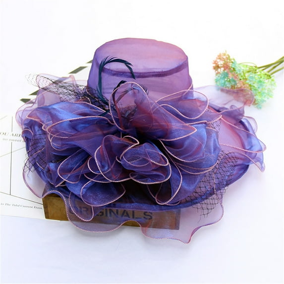 Pxiakgy Baseball Caps for Women 2025 Trendywomen's Church Fascinator Cap Tea Wedding Hat Purple One Size