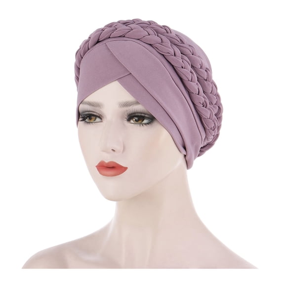 Pxiakgy Baseball Caps for Women 2025 Trendywrap Hat Cover Head Braid Turban Headwear Ethnic Pre-Tied Cap Hair Caps Pink One Size