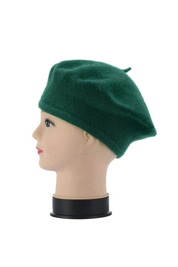 Beret Cap Ivy Hats for Women and Men Classic Flat Cap Newsboy Hat Ladies Solid Color Imitation Wool Beret Bud Hat Painter Hat Green One Size