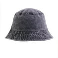 thumbnail image 1 of Pxiakgy Bucket Hat, Wide Brim Washed Denim Cotton Outdoor Sun Hat Flat Top Cap for Fishing Hiking Beach Sports Bucket Hat Trendy Cotton Twill Canvas Sun Fishing Hat Fashion Cap, 1 of 2