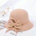 thumbnail image 1 of Pxiakgy Bucket Hats for Women 2025 Trendydome Winter British Top Hat Casual Fashion Autumn Hat Female Baseball Caps Beige One Size, 1 of 3