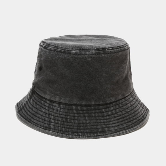 Pxiakgy Bucket Hats for Women 2025 Trendywashed Cotton Retro Fisherman's Hat Fashionable Men's and Women's Outdoor Sun Sun Visor Black One Size