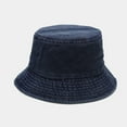 thumbnail image 1 of Pxiakgy Bucket Hats for Women 2025 Trendywashed Cotton Retro Fisherman's Hat Fashionable Men's and Women's Outdoor Sun Sun Visor Navy One Size, 1 of 3