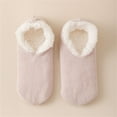 thumbnail image 1 of Pxiakgy Butter Soft House Slippers for Women, Cozy Sherpa-Lined Slipper Socks for Women Soft Sole Non-Skid Machine Washable Winter Thick Short Shoes and Socks Warm Plush Floor Socks Watermelon Red, 1 of 3