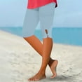 thumbnail image 1 of Pxiakgy Capri Leggings for Women 2025 Summer Plus Size Capris Knee Length Casual Workout Yoga Capri Pants Beach Cropped Pants BU2 XL, 1 of 5