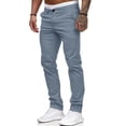 thumbnail image 1 of Pxiakgy Cargo Pants for Men Slim Waist Full Trousers Men's Casual Solid Mid Pocket Length Fashion Pant Men's Pants Mens Cargo Pants Z-Light Blue Xl, 1 of 1