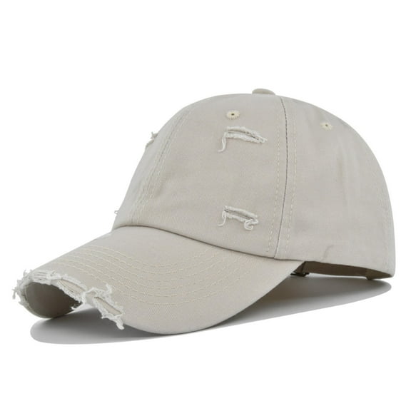 Pxiakgy Clearance Sale!! Baseball Cap for Men Women - Classic Adjustable Plain Hat Trucker Hat Mens and Womens Denim Retro Washed and Old Destroyed Cap Solid Color Baseball Cap Beige One Size