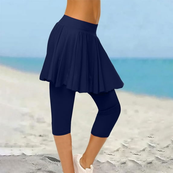 Pxiakgy Clearance Sale!! Skirted Legging for Women, Yoga Legging with Skirts &Women Tennis Leggings Clothes Skirted Leggings for Women 2025 Tennis Skorts Gym Tennis Yoga Legging with Skirts Navy M