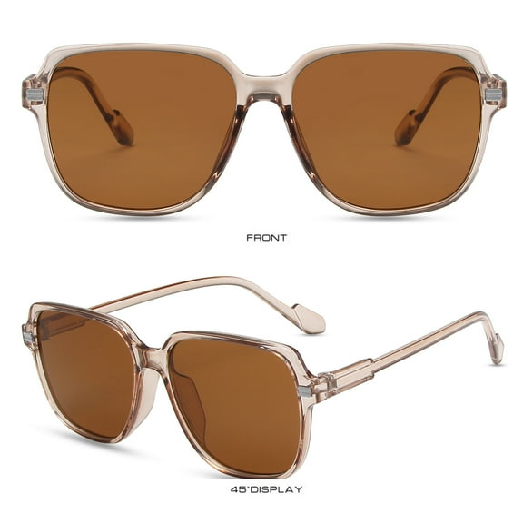 Pxiakgy Clearance Sale!! Sunglasses for Women Men Trendy 2025 Big Frame Protective Sunglasses Glasses Eyewear Vintage Square Uni Beige One Size