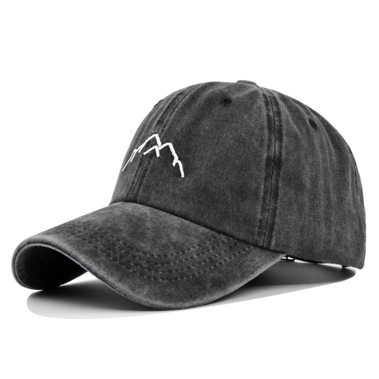 MEINICY 3-Pack Washed Cotton Baseball Caps - Adjustable Dad Hats For Men & Women, Black, White, Wine Red