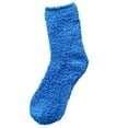 thumbnail image 1 of Pxiakgy Fuzzy Socks Fluffy Thick Warm Winter Soft Cozy Plush Sleep Home Fleece Cabin Soft House Socks for Women Men Plush Socks Winter Solid Color Thickened Floor Sleeping Plush Socks Blue, 1 of 4