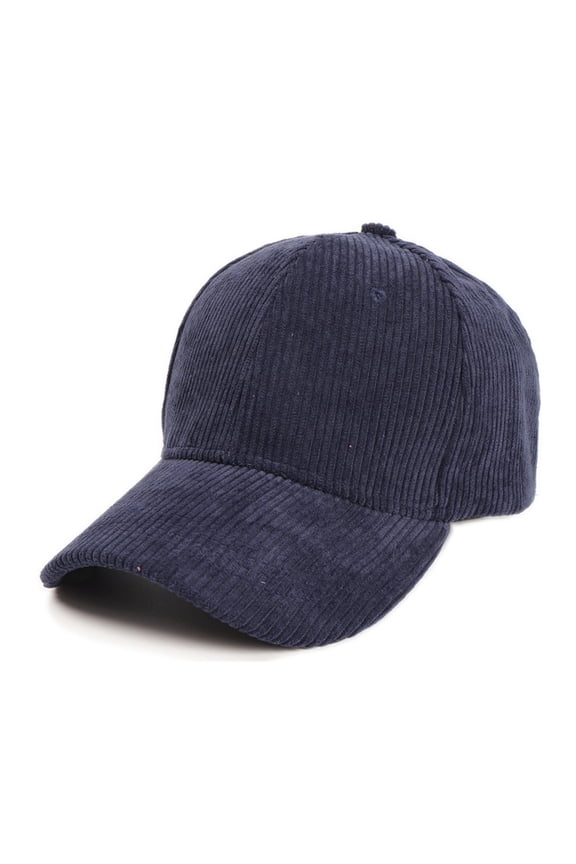Hats for Men Classic Low Profile Adjustable Strapback Cotton Dad Hats Baseball Caps for Men and Women Male Female Neutral Solid Caps Corduroy Hat Visors Navy One Size