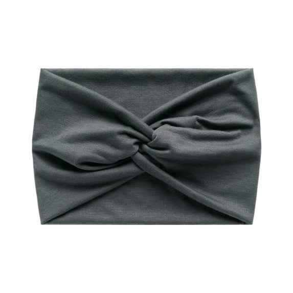 Pxiakgy Headbands for Women Stretchy Non Slip Soft Cotton Cloth Hair Bands for Sports, Workout, Yoga and Running Women Fashion Casual Yoga Hairband Sports Elastic Absorbing Headband Dark Grey One Size
